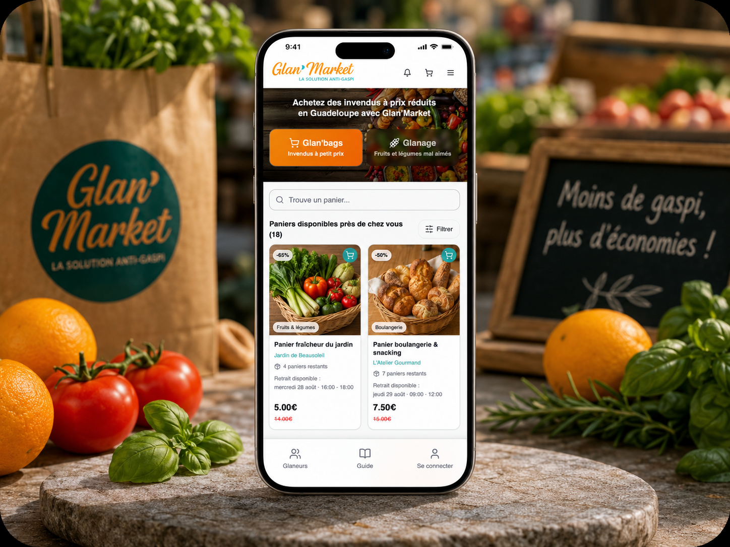 Conception d'une application d'achat de paniers anti-gaspi